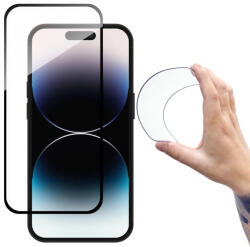 Wozinsky Full Cover Flexi Nano Glass Edzett üvegfólia iPhone 14 Pro Max flexible with a fekete kerettel