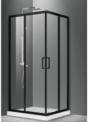 Fluminia Cabina de dus patrata, Mediterraneo, Hector Black, 80 x 80 cm, negru (S02RE02BL 80X200)
