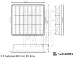 BLUE PRINT Filtru aer BLUE PRINT ADBP220160 (ADBP220160) - automobilus