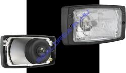 WESEM Zetor H4, -es fényszóróbetét, kerettel, helyzetjelzős kialakítással. Izzók nélkül. Méretei: 184xx102x86mm (RE.17178) - jarmulampa