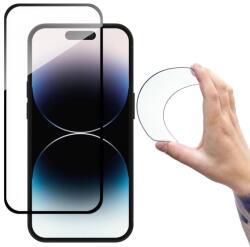 Wozinsky Teljes Borítású Flexi Nano Üveg edzett üveg iPhone 14 Pro Max-hoz fekete kerettel, üvegfólia