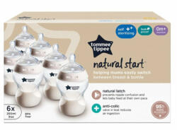 Tommee Tippee CTN Natural Start Készlet, 260 ml, 0+ hó, 6 db