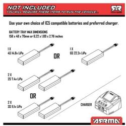 ARRMA Notorious 6S V6 BLX 1: 8 4WD RTR kék (ARA8611V6T2)