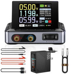 FNIRSI DPS-150 Plus - programozható labortápegység PD-töltővel: 30 V, 5 A, 150 W, színes grafikus kijelző, PC-kapcsolat (dps150p)