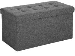 SongmicsHome OTO tárolós puff, 76x38x38cm, antracit SongmicsHome