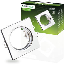 Lumileds Halogén lámpatest süllyesztett, fix négyzet alakú PAVO krómlap MR16 GU10 LUMILED (LEDOPRMIA326)