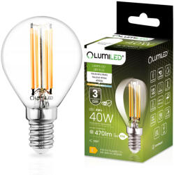 Lumileds LED izzó E14 P40 4W = 40W 470lm 4000K semleges 360°-os izzószál LUMILED (LEDZARMI255)