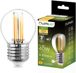 Lumileds LED izzó E27 P40 izzószál 4W = 40W 470lm 3000K meleg 360° LUMILED (LEDZARMI260)