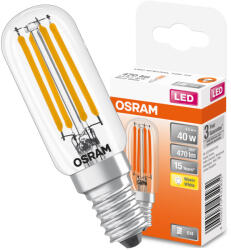 OSRAM LED izzó E14 T26 4, 2W = 40W 470lm 2700K meleg 300°-os izzószál OSRAM (4058075432932)