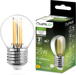 Lumileds LED izzó E27 P40 Izzószál 2W = 25W 249lm 4000K Semleges 360° LUMILED (LEDZARMI245)