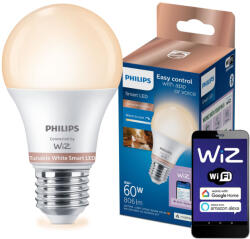 Philips LED izzó E27 A60 8W = 60W 806lm 2700-6500K SMART WiFi Philips WiZ (PHWIZ0626)