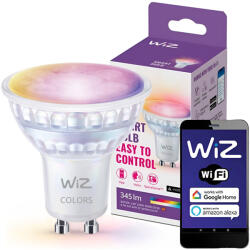 Philips LED izzó GU10 PAR16 4.7W = 50W 2200-6500K + RGB SMART WiFi/Bluetooth WiZ (PHWIZ0566)