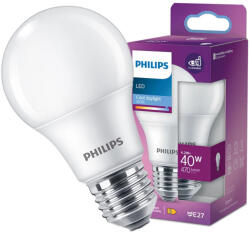 Philips LED izzó E27 A60 4, 2W = 40W 470lm 6500K hideg fehér PHILIPS (8720169324077)