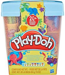 Hasbro Play-Doh: Set de modelat animale cu 8 plastiline - Hasbro (F7381)