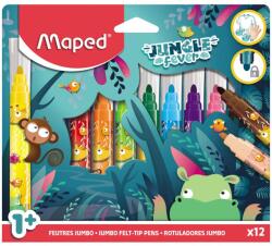 Maped Filctoll készlet kimosható 5 mm vastag MAPED Jungle Fever 12 különböző szín (846900)