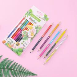  Színesceruza kétvégű háromszög alakú 3 mm 24 db/készlet Little Tree (QN511206-E)
