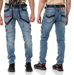 Cipo & Baxx pantaloni barbati CD795 L: 34 blugi blugi moto 38