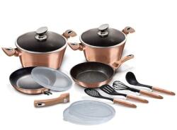 Berlinger Haus Set de oale marmorate 13 piese Rose Gold Berlinger Haus BH 7058