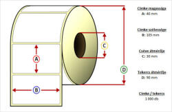 Value Tekercses THERMO címke 40x105mm 1000 db/tekercs - tobuy