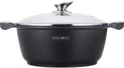 Royalty Line Oală marmorată antiaderentă cu capac 4.8L, 26 cm - Royalty Line BS26M, ușor de curățat, compatibilă cu inducție