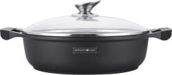 Royalty Line Cratiță marmorată antiaderentă cu capac 34 cm, 7L - Royalty Line RL-BR34CM, compatibilă cu toate plitele