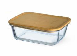 SIMAX Caserola din sticla termorezistenta yena 0, 85L SIMAX 7626/LB, rectangular, cu capac bambus