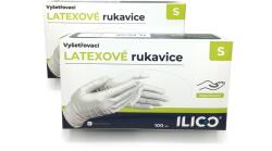 ILICO Latex kesztyű, S, 100 db