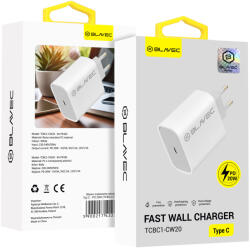 Blavec fali töltő BC1 - Type C - PD 20W (TCBC1-CW20) fehér