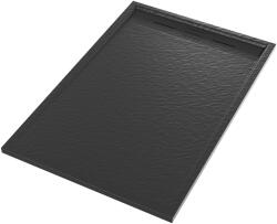 Lavre ALMA Kőhatású Zuhanytálca - Fekete, 80x120 cm (AL-80/120BK)