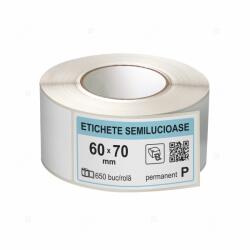 LabelLife Rola etichete autoadezive semilucioase 60x70 mm, adeziv permanent, 650 etichete rola (ER07R60X70CA)