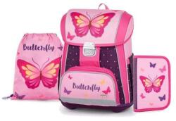  Butterfly pink pillangós Prémium anatómiai iskolatáska szett - OXY BAG (IMO-KPP-0-67724)