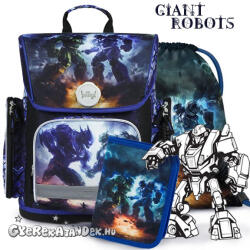 Baagl iskolatáska Fidlock csatos SZETT - Giant Robots (8595689341015SZ)