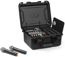 VONYX VMA106 6-csatornás keverő + ABS rack láda + 2 UHF kézi mikrofon