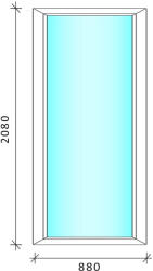  90x210 Fix műanyag ablak