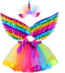 Inlea4Fun Unikornis jelmez szárnyakkal Inlea4Fun RAINBOW UNICORN (JO-ZA4804)