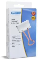 Rapesco Bindercsipesz, 19mm, RAPESCO, fehér, 80db/bliszt (1508)