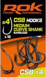 ROK - MEDIUM CURVE SHANK Barbless - Szakáll nélküli teflon horog - 4-es