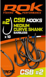  ROK - MEDIUM CURVE SHANK Barbless - Szakáll nélküli teflon horog - 2-es