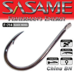 SASAME Chinu lapkás pontyozó horog - Black Nickel - 8