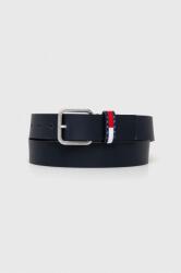 Tommy Jeans bőr öv sötétkék, férfi - sötétkék 110