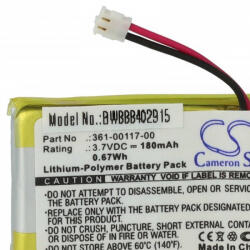 utángyártott Okosóra - Garmin 361-00117-00, 361-00097-00 - 180 mAh 3.7 V Li-polymer - utángyártott akku