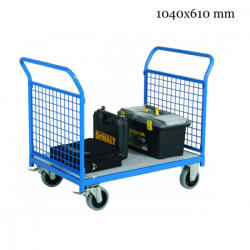 AVLadder Nagy teherbírású kézikocsi 1040x610 mm 2 rácsos tolókarral szállítókocsi 800 kg teherbírás