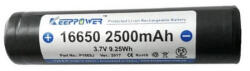 KeepPower 16650 2500mAh P1826C tölthető elem 3, 7V Litium-ion akkumulátor (KeepPower-P1826C)