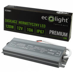 ECOLight LED tápegység Hermetic IP67 120W 12V Premium Ecolight (ECOZAS0770)