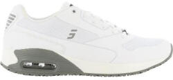 SAFETYJOG Oxypas JUSTIN O1 ESD világosszürke bőr és gyöngyvászon félcipő 39