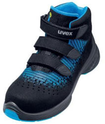 uvex 68329 uvex 1 G2 perforált tépőzáras bakancs S1 SRC, kék/fekete, 12 szé 49