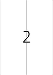 MOS Öntapadós etikett címke 105X297 mm A4 univerzális 2 db/ív, 200 db/csomag