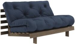 Karup Design Sötétkék kétüléses kanapé Karup Design Gyökerek 140 cm, barna kerettel (123106737140)
