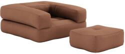 Karup Design Barna kanapészék Karup Design Kocka lábtartóval (815759090190)