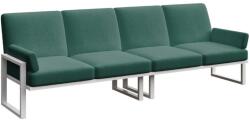 Mesonica Sötétzöld négyüléses kerti kanapé MESONICA Soledo fehér alappal 270 cm (MESONICA-SOLEDO-191W-4)